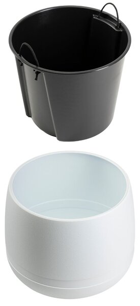 PLASTOVÝ KVETINÁČ LUNA VASE 48X38 CM BIELA