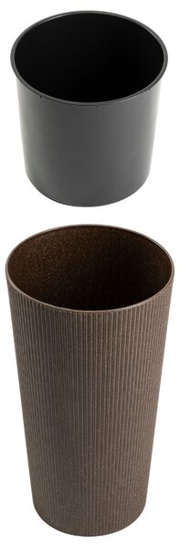 PLASTOVÝ KVETINÁČ URBANIKA ECO 46,5X25,5 CM TMAVOHNEDÁ