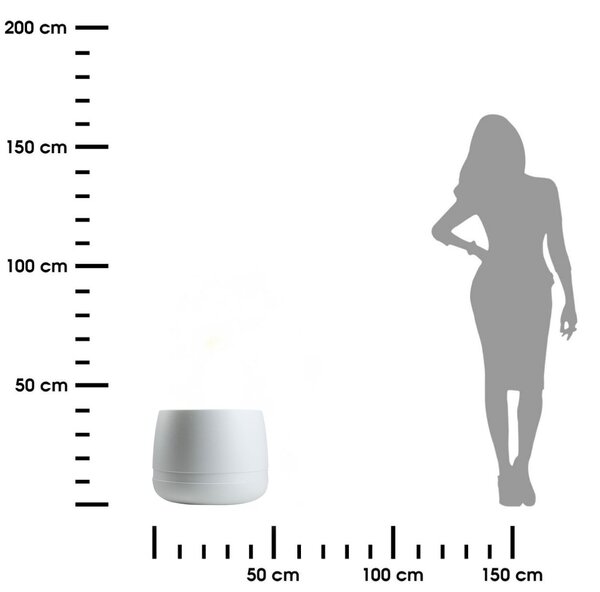 PLASTOVÝ KVETINÁČ LUNA VASE 48X38 CM BIELA