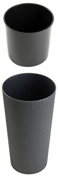 PLASTOVÝ KVETINÁČ URBANIKA ECO 46,5X25,5 CM ANTRACITOVÁ