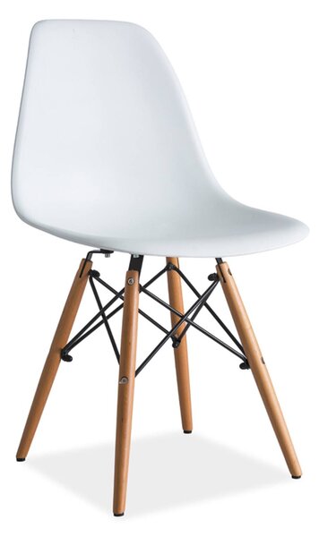 Avantgardná jedálenská stolička, buk/biela (n147575)
