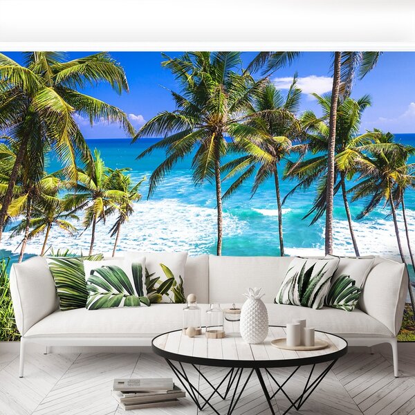 Fototapeta Vliesová Pláž palmy 152x104 cm