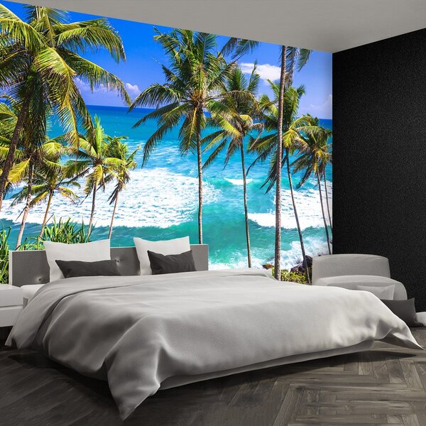 Fototapeta Vliesová Pláž palmy 152x104 cm