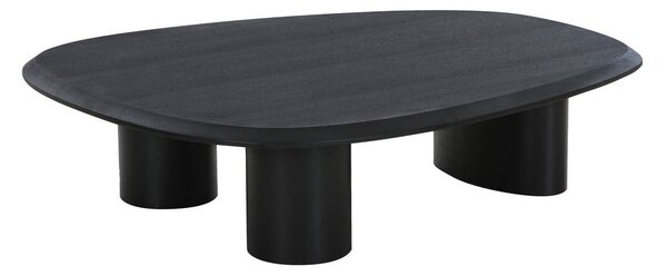 Čierny konferenčný stolík s doskou v dekore jaseňového dreva 78x96 cm Tirano – House Nordic
