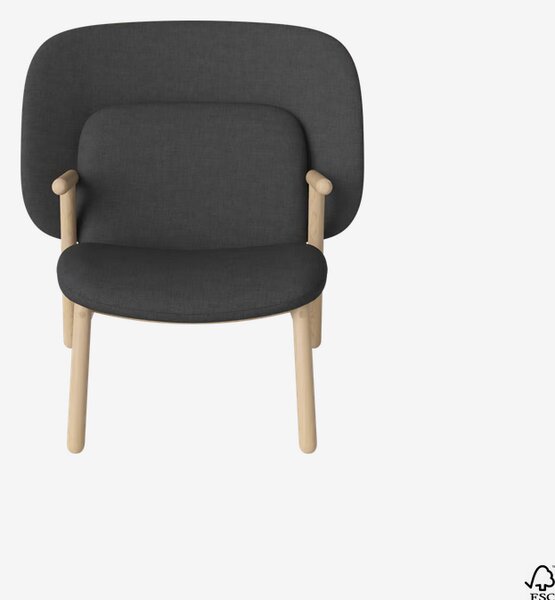 COSH-MEDIUM kreslo s bielenou dubovou podnožou