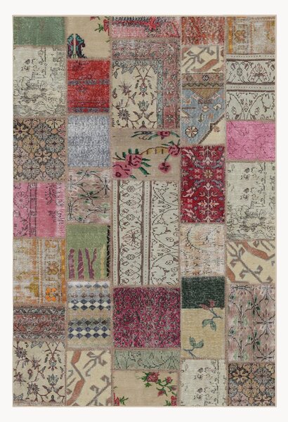 Umývateľný koberec's nízkym vlasom Patchwork