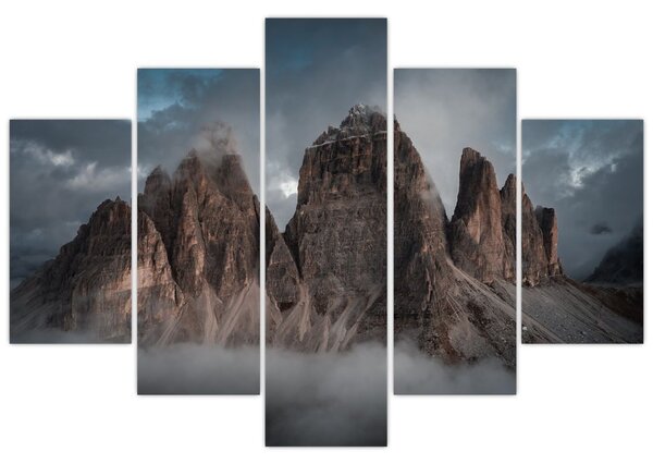 Obraz - Tri Zuby, Talianske Dolomity (150x105 cm)