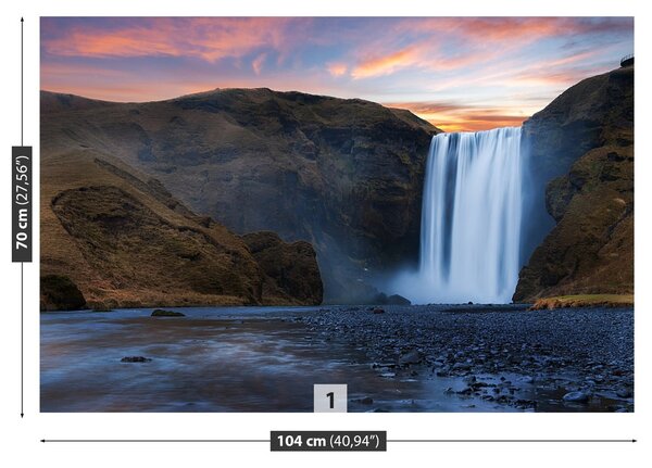 Fototapeta Vliesová Vodopád skógafoss 104x70 cm
