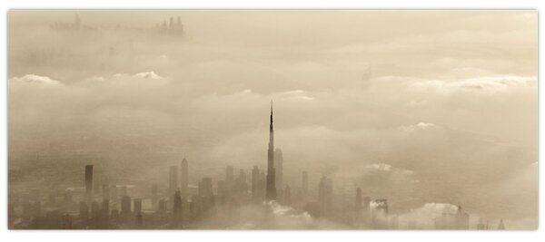 Obraz mesta v mrakoch (120x50 cm)
