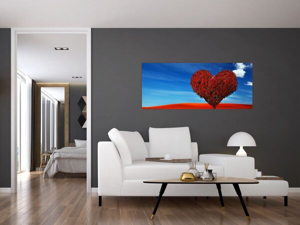 Obraz - Srdce zo stromu (120x50 cm)