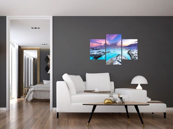 Obraz - Modrá lagúna na Islande (90x60 cm)