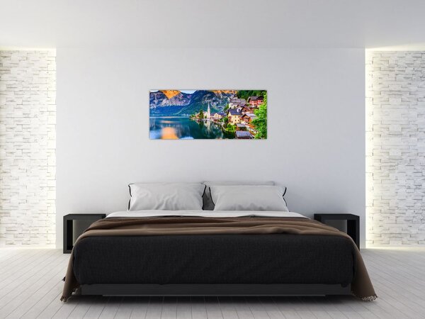 Obraz - Alpská dedina (120x50 cm)