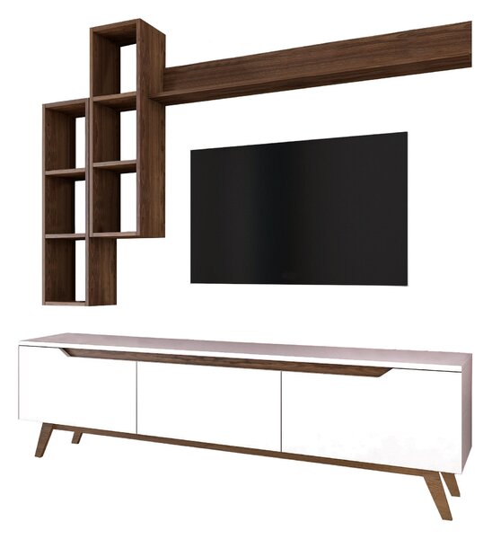 ASIR TV stolík M16 biely orech