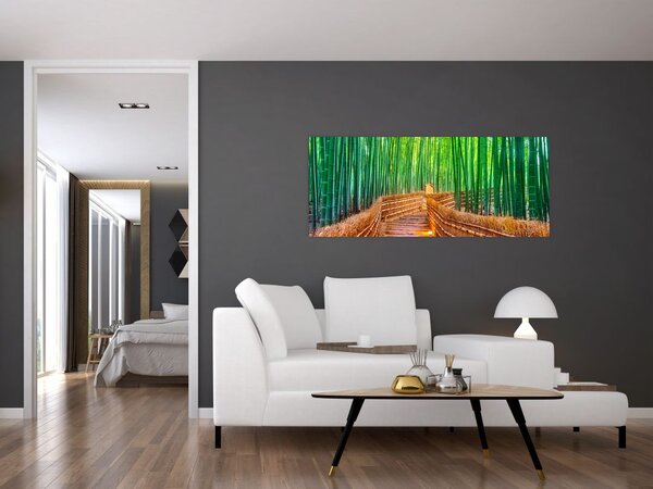 Obraz - Japonský bambusový les (120x50 cm)