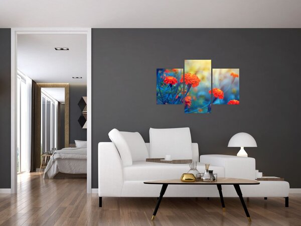 Obraz - Oranžové kvety (90x60 cm)