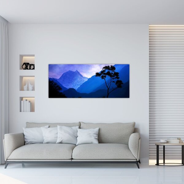 Obraz - Nočné nebo v Nepále (120x50 cm)