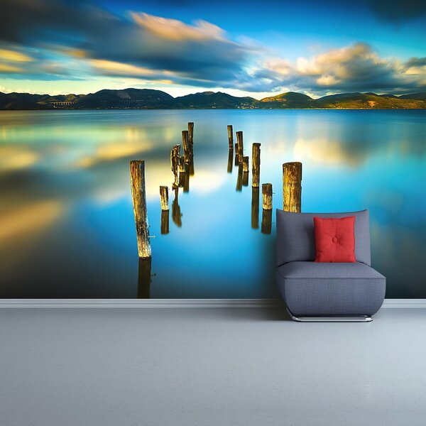 Fototapeta Vliesová Jazero mólo 104x70 cm