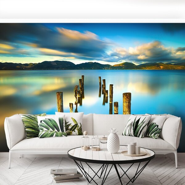 Fototapeta Vliesová Jazero mólo 104x70 cm