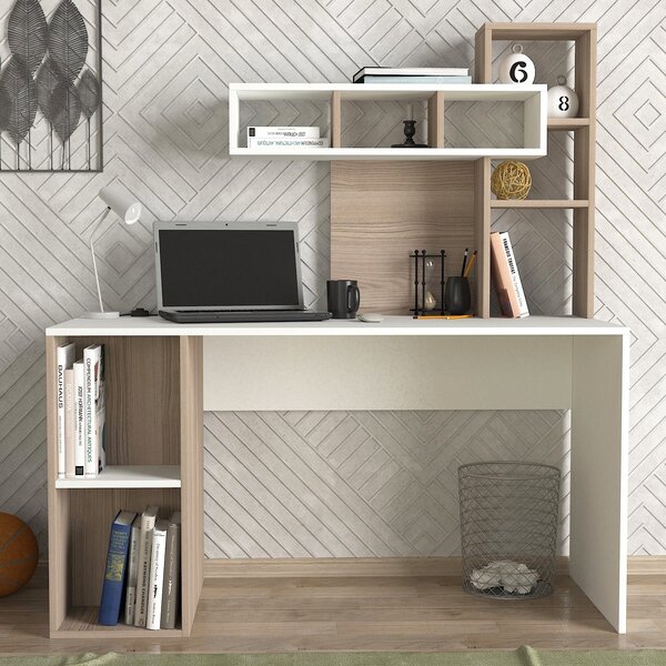 ASIR Písací stôl CORAL white cordoba