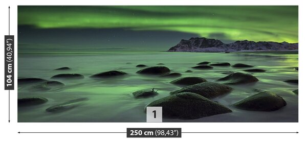 Fototapeta Vliesová Polárna žiara 250x104 cm