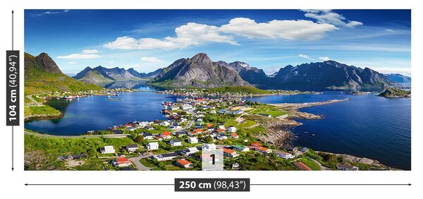 Fototapeta Vliesová Lofoten nórsko 250x104 cm