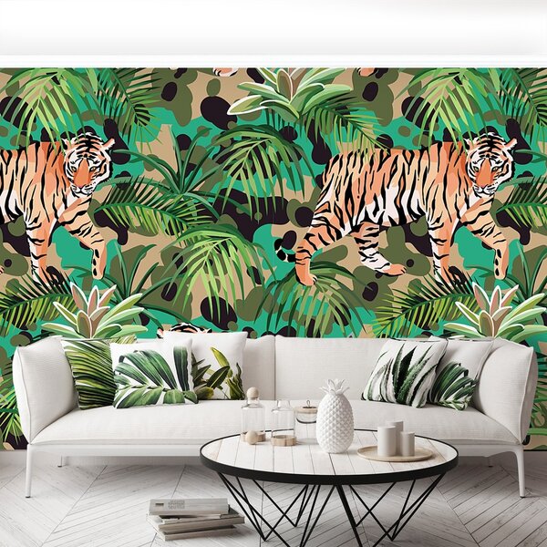 Fototapeta Vliesová Tiger džungle 152x104 cm