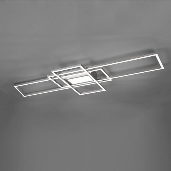 Stropné LED Irvine 3 000 – 6 500 K, nikel matný, Hliník / sivá / zinok, Obývacia izba / jedáleň, kov, Moderný, Stropné svetlo