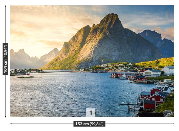Fototapeta Vliesová Fjord nórska 152x104 cm