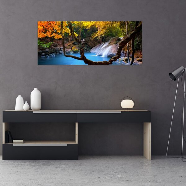 Obraz - Vodopády v Ázii (120x50 cm)