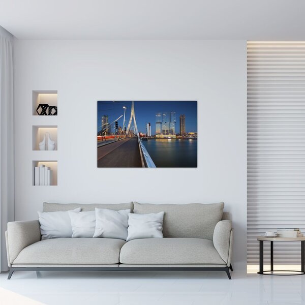 Obraz - Súmrak v Rotterdame, Holandsko (90x60 cm)