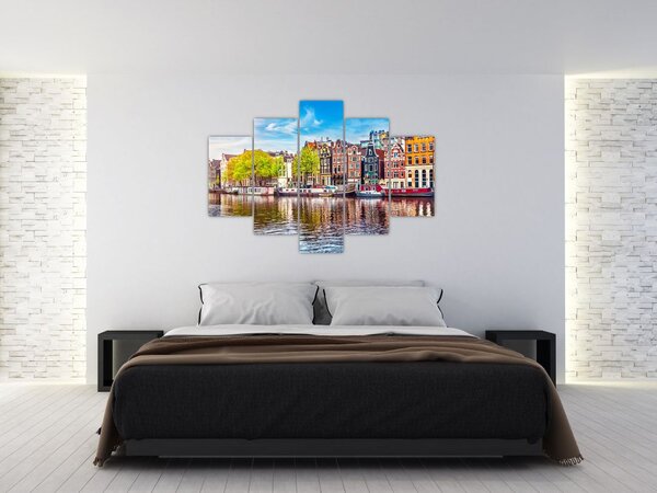 Obraz - Tancujúce domy, Amsterdam (150x105 cm)