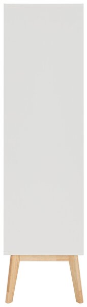 VITRÍNA, kaučukové drevo, prírodná farba, biela, 80/149/40 cm MID.YOU - Sklenené vitríny, Online Only