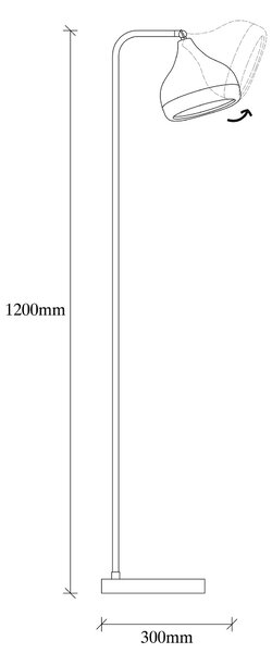 ASIR Stojacia lampa YILDO - 6906 čierna meď