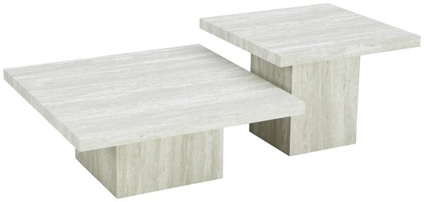 SADA PRÍRUČNÝCH STOLÍKOV, svetlosivá Ambia Home - Stolíky do obývačky, Online Only