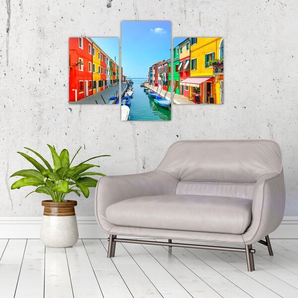 Obraz - Ostrov Burano, Benátky, Taliansko (90x60 cm)