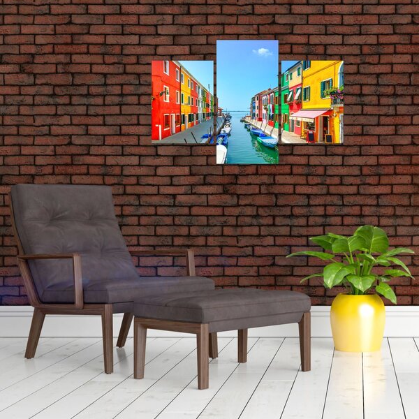 Obraz - Ostrov Burano, Benátky, Taliansko (90x60 cm)
