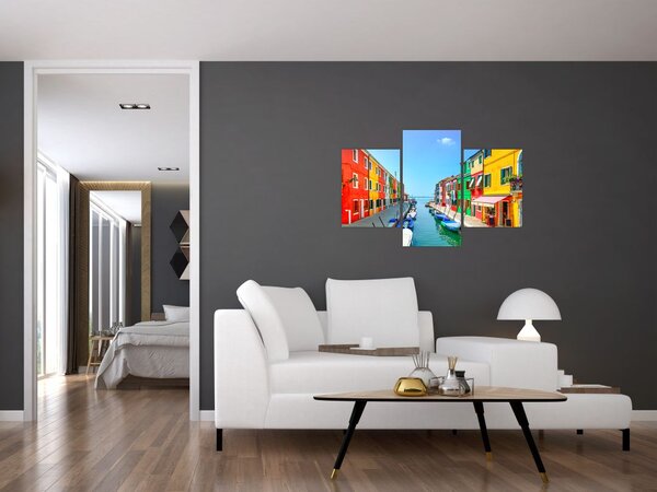 Obraz - Ostrov Burano, Benátky, Taliansko (90x60 cm)