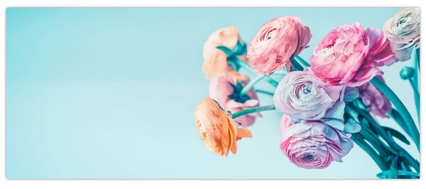 Obraz - Kvety vo váze (120x50 cm)