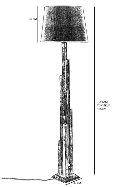 ASIR Stojacia lampa KULE hnedá čierna