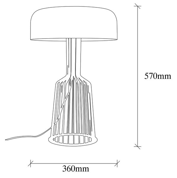 ASIR Stolná lampa FELLINI - MR-123 čierna zlatá