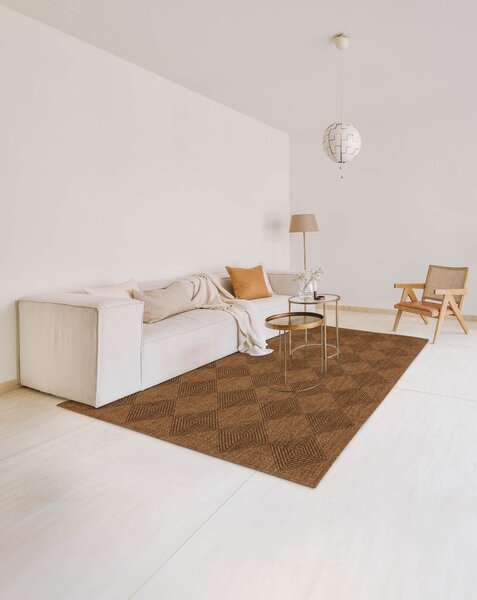 Balta, Kusový koberec Jack 28811-077 - na von aj na doma, 80x150, hnedá, chodba / predsieň