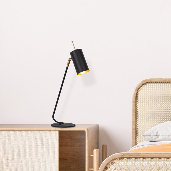 ASIR Stolná lampa SIVANI - MR-611 čierna zlatá
