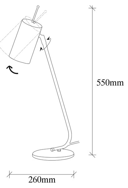 ASIR Stolná lampa SIVANI - MR-611 čierna zlatá