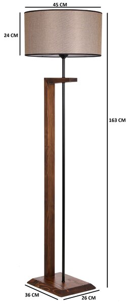 ASIR Stojacia lampa MENEKSE orech
