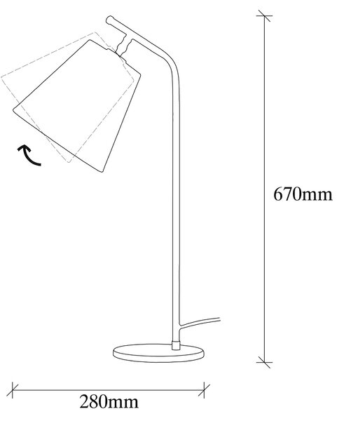 ASIR Stolná lampa SALIHINI - MR-622 biela