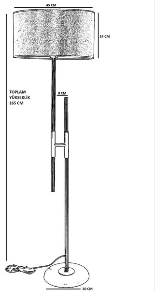 ASIR Stojacia lampa FELIX z prútia