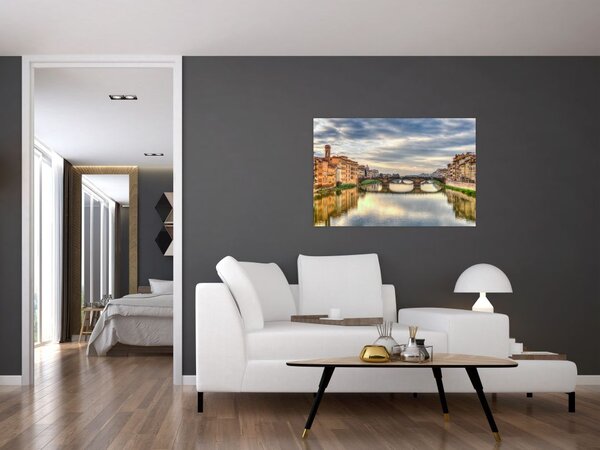 Obraz - Most cez rieku (90x60 cm)