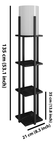 ASIR Stojacia lampa NORA - BLACK čierna