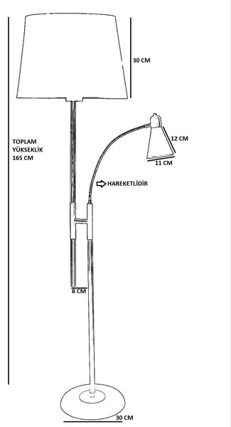 ASIR Stojacia lampa FORZA čierna