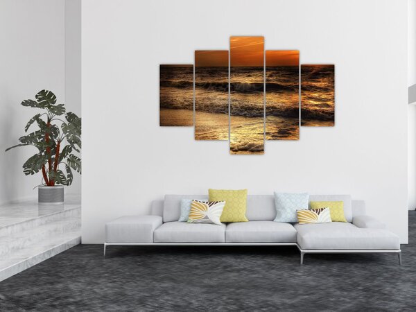 Obraz - Vlny pri pobreží (150x105 cm)